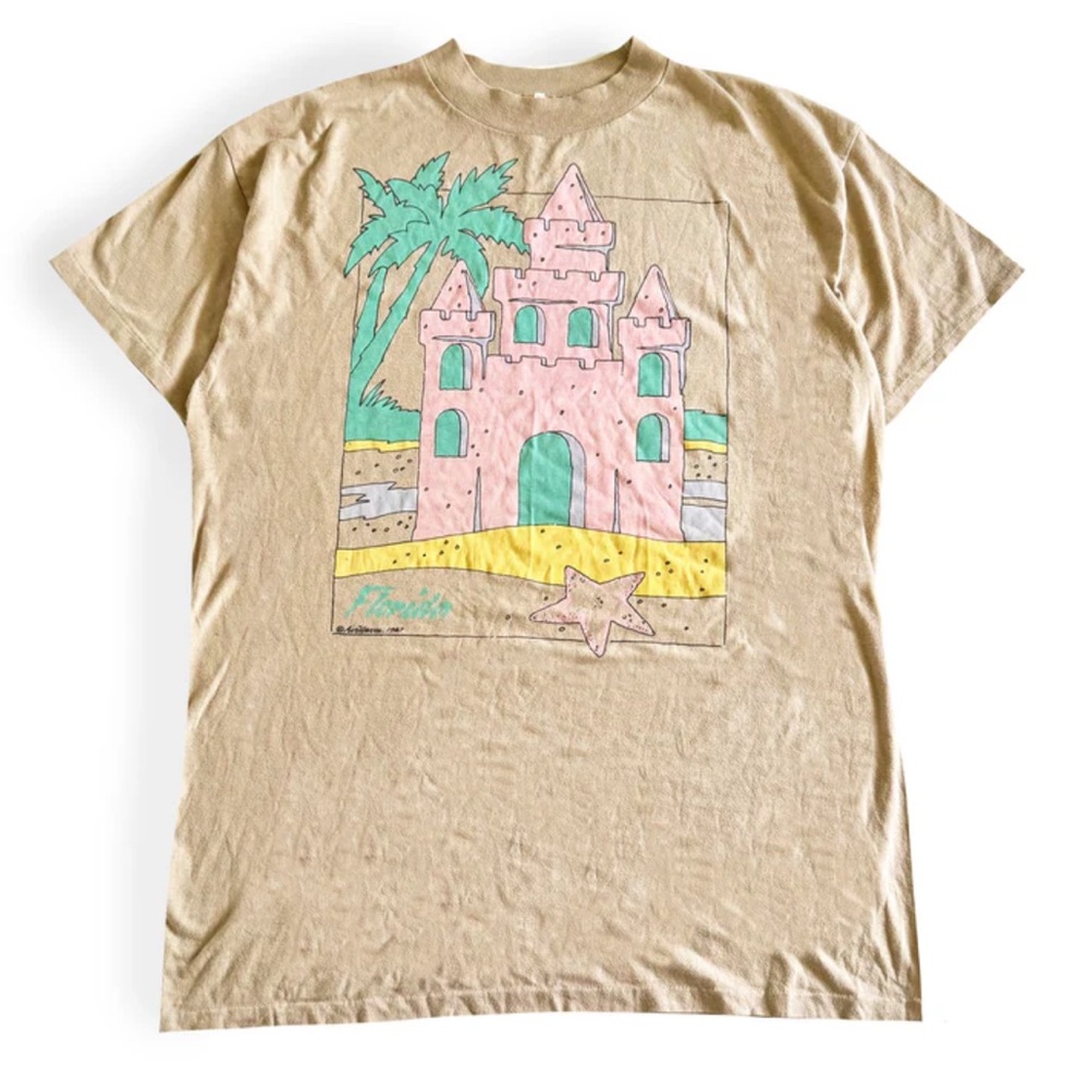 Vintage Florida Beach, Sandcastle T-shirt